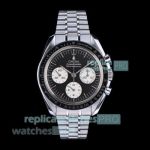 N1 Factory Swiss Replica Omega Speedmaster Stainless Steel Watch with Black Dial 42mm 